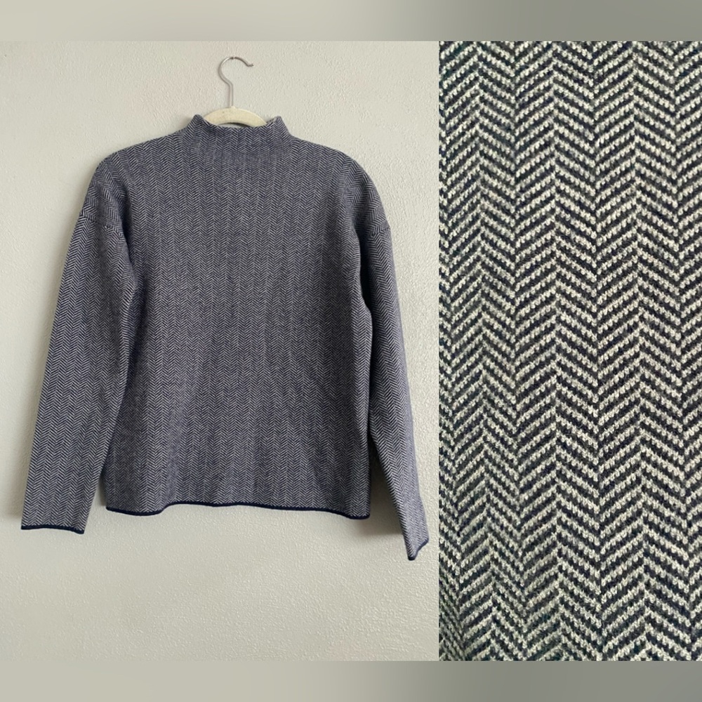 Christian Siriano Sweatshirt Womens Size Small Herringbone Knit Pullover Sweater